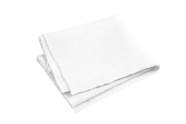 istock Cotton napkin isolated on white background 1210246450