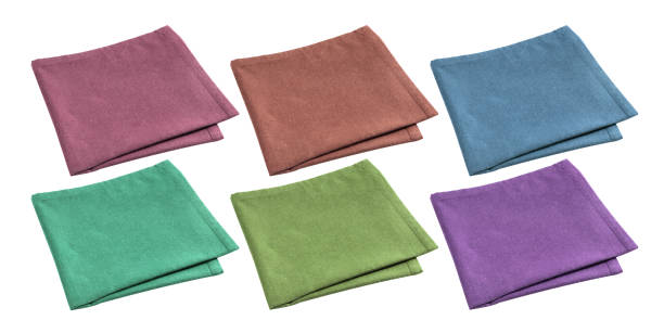 istock Cotton napkin isolated on white background 1210246519
