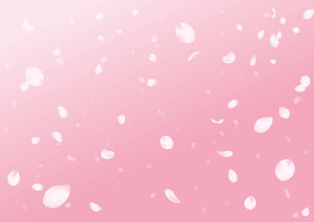 桜ピンクの背景 - 桜吹雪点のイラスト素材／クリップアート素材／マンガ素材／アイコン素材