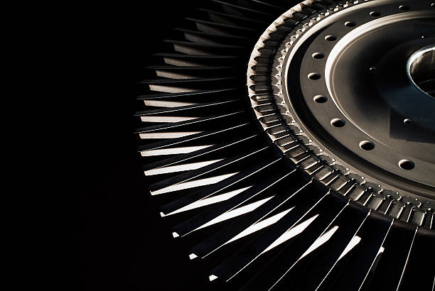 Jet engine turbine blades  gas turbine stock pictures, royalty-free photos & images