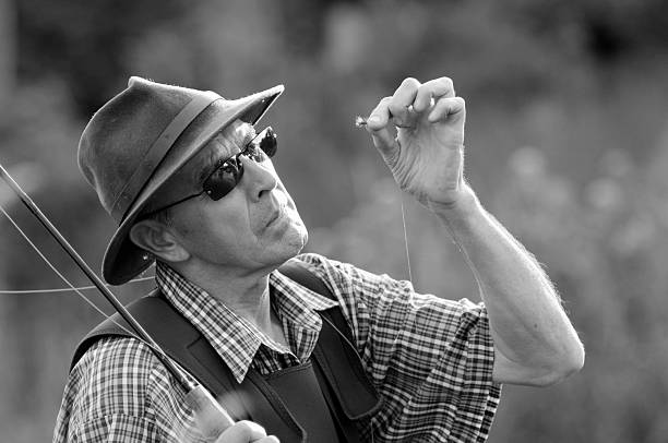 istock Mature fly-fisherman. 121026105