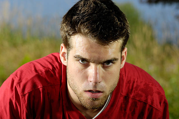 istock Man recovering after a run or workout 121026166