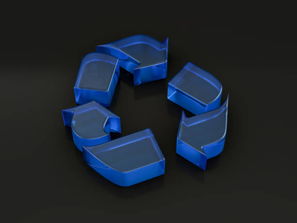 istock Glass recycle symbol on black 1210262167