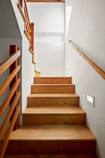 istock Wood stairs in home 1210263370