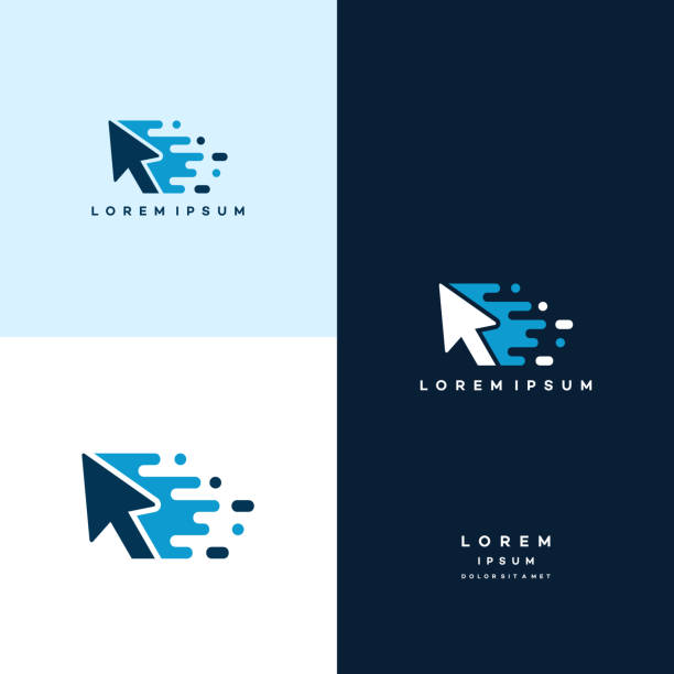 elegancki szablon logo pixel arrow, koncepcja projektu logo fast cursor, szablon logo pixel cursor - cursor arrowhead hyperlink symbol stock illustrations