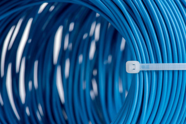istock Bunch of Electrical Cable with Ties 1210264714