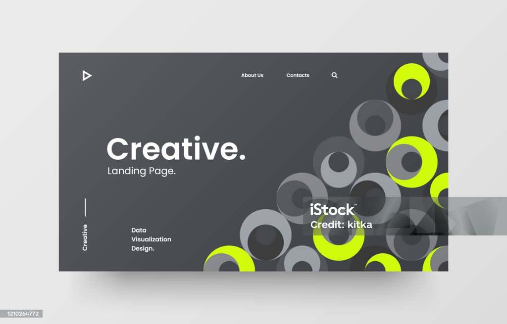 Horizontal Page Layout Example Creative Horizontal Website Screen Part For Responsive Web Design ...