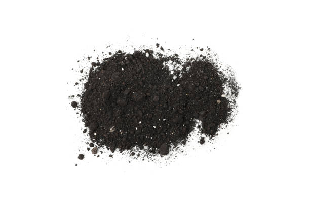 istock Fertile soil isolated on white background. Agriculture and gardening 1210265337
