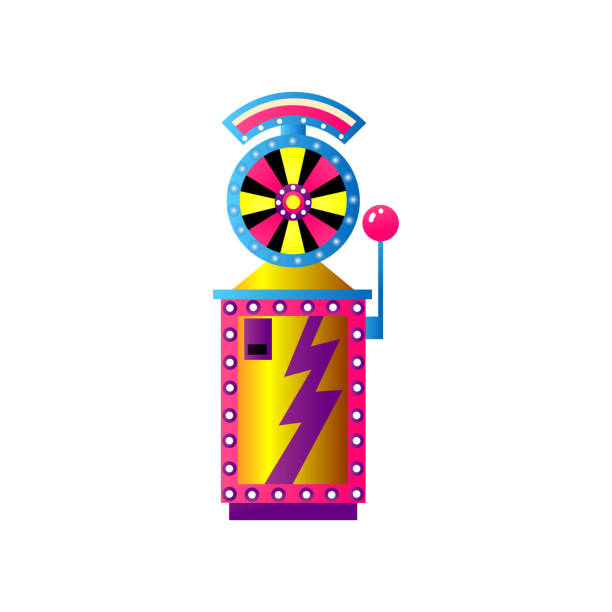istock Casino slot machine with colorful lucky wheel fortune 1210265425
