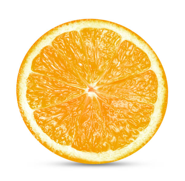istock Close-up orange cutaway on a white isolated background 1210266684
