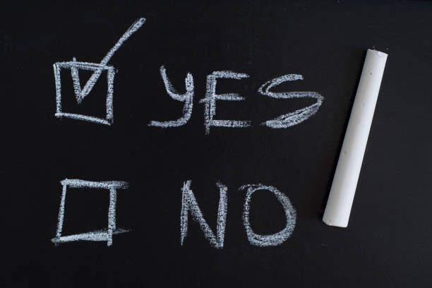 istock Yes or No written on blackboard 1210270240