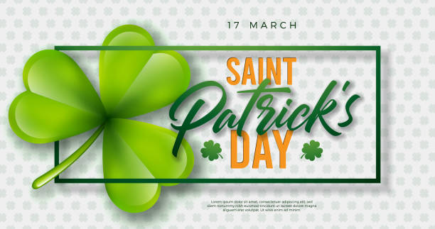 istock Saint Patrick's Day Design with Clover Leaf on White Background. Irish Beer Festival Celebration Holiday Illustration with typography and Shamrock for Greeting Card, Party Invitation or Banner. 1210271297