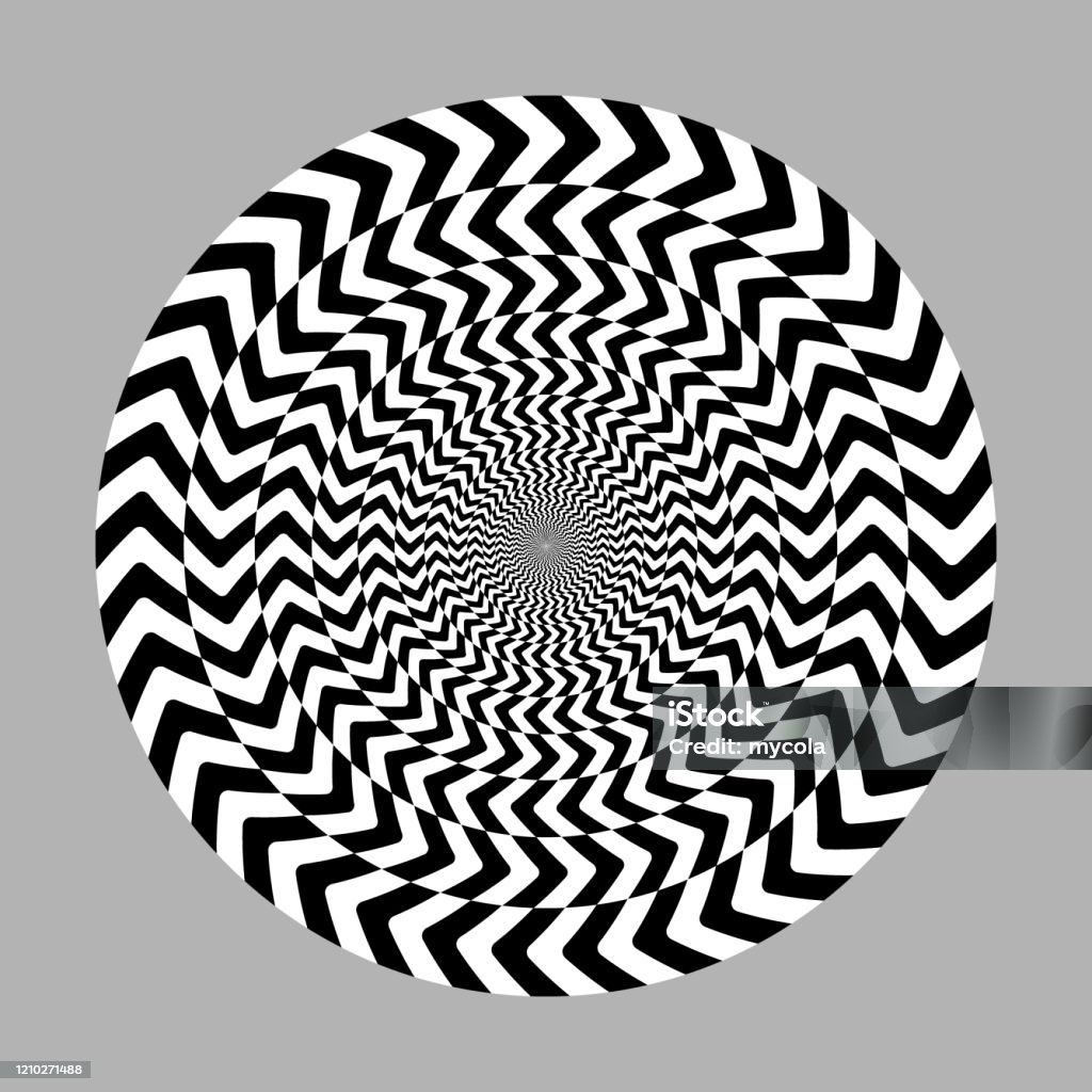 Ảo Ảnh Quang Học Hình Học Hoa Văn Vòng Tròn Trắng Và Đen Hình minh ...