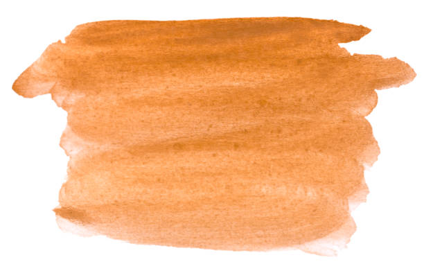 istock Orange watercolor brush strokes 1210272764