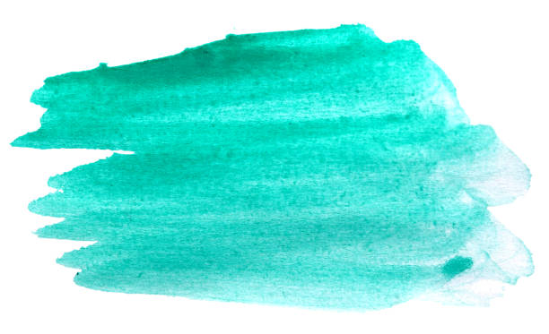 istock Green watercolor brush strokes 1210272924
