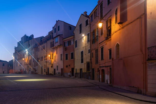 istock Imperia old town in the night, Liguria, Italy 1210275874