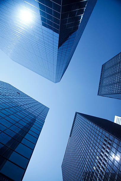 istock Business Blue Buildings with a Sunny Clear Sky 121028276