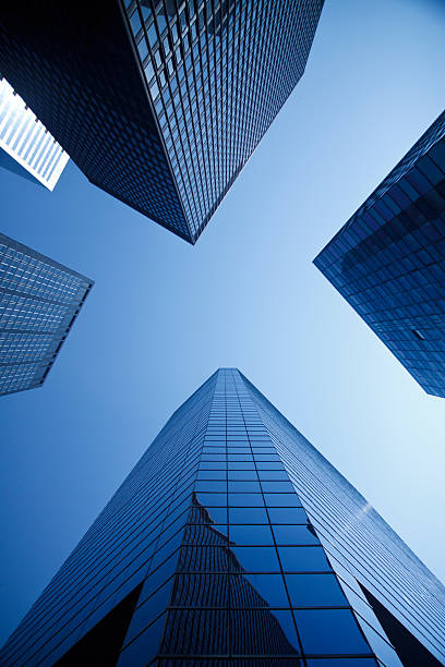 istock Business Blue Buildings with a Sunny Clear Sky 121028277