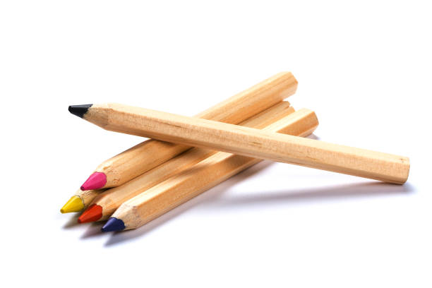 istock colored pencils isolated on white background. close up 1210282931