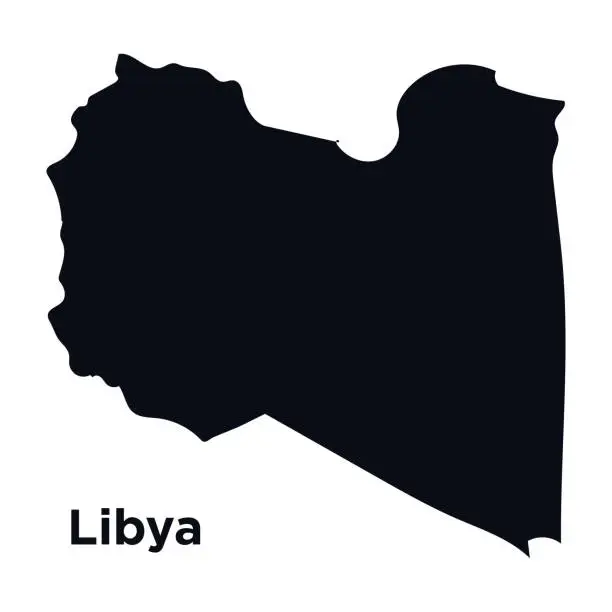 Vector illustration of Map of Libya, Africa, isolated on white - vector