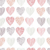 istock Vector seamless  pattern  with hearts 1210284108