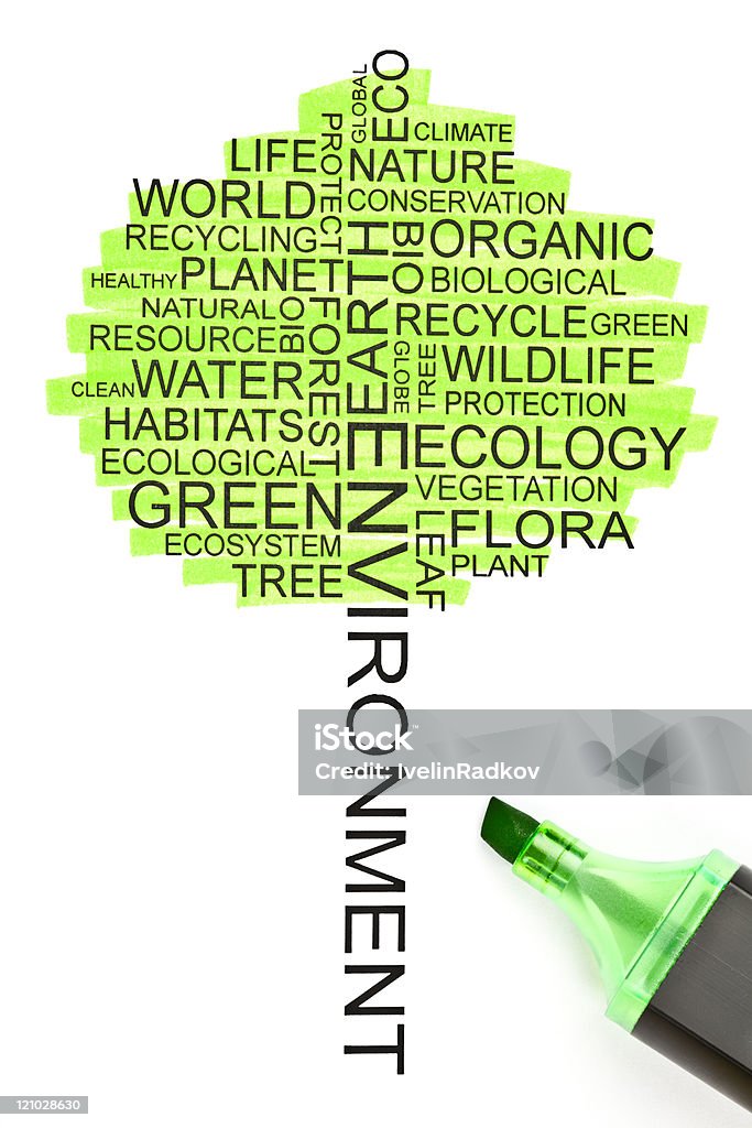 Concepto de ecología en forma de árbol - Foto de stock de Blanco - Color libre de derechos