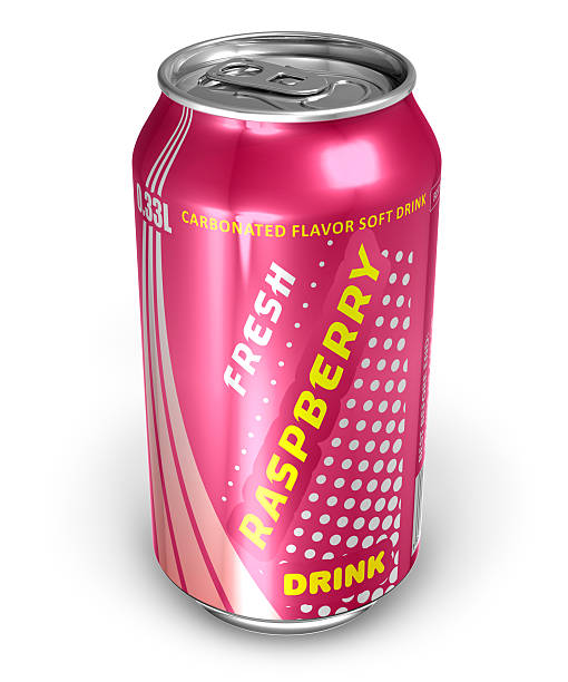 istock Raspberry soda drink in metal can 121028725