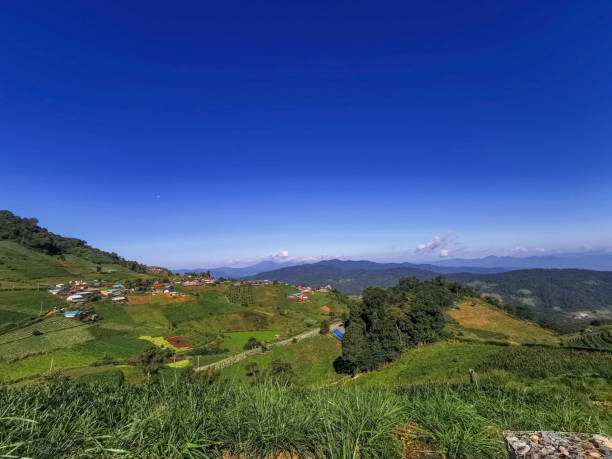 istock beautiful blue sky with mountain view, Thailand 1210287764