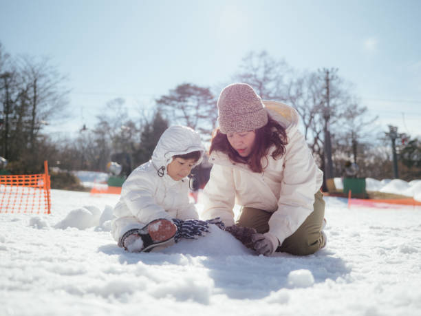 istock Family Building A Snowman 1210287840