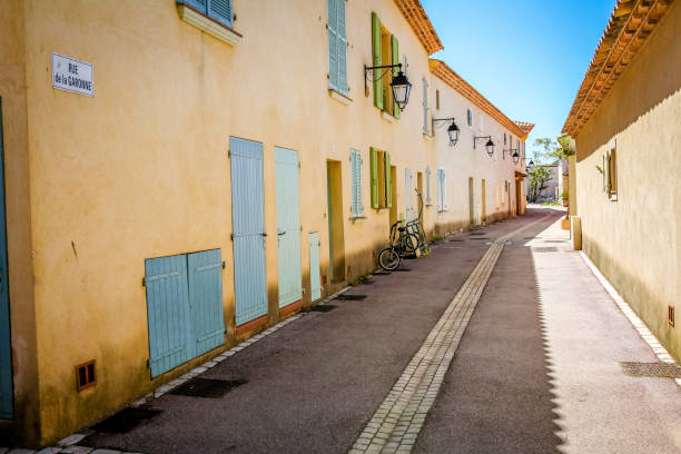 Typical street on French Mediterranean sea Island