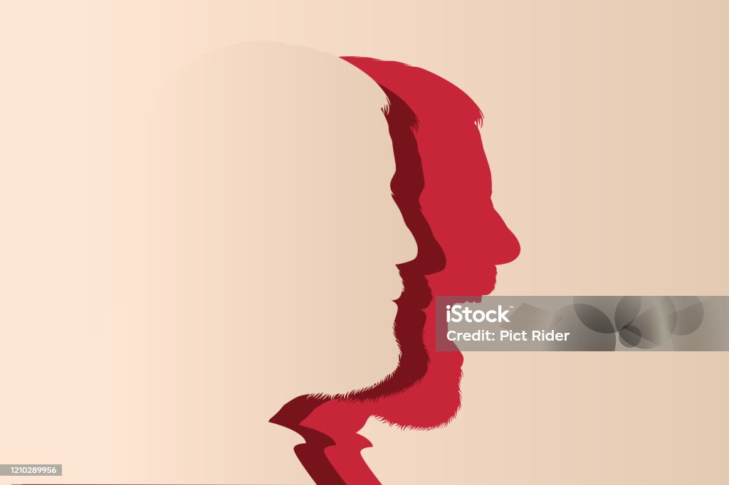 Koncept změny nálady s neprůchodnou hlavou, která mění křičící tvář. - Bez autorských poplatků Hněv - Negativní emoce vektorové obrázky Koncept změny nálady s neprůchodnou hlavou, která mění křičící tvář. - Bez autorských poplatků Hněv - Negativní emoce vektorové obrázky