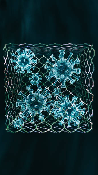 istock Coronavirus model in a cage on a black background 1210292463