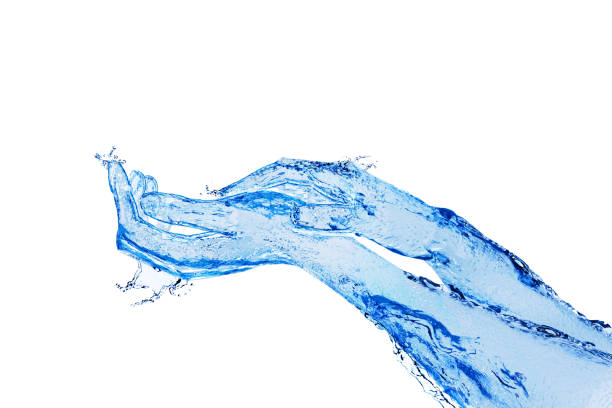 natural spring water in the hands