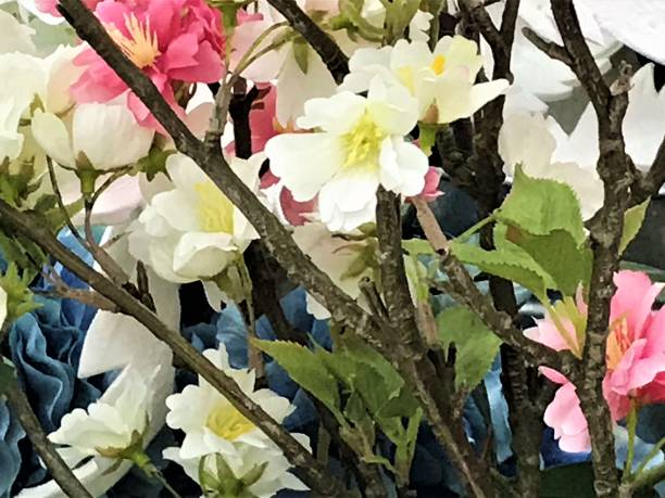 istock Pretty Pink, White and Blue Spring Flowers 1210298585