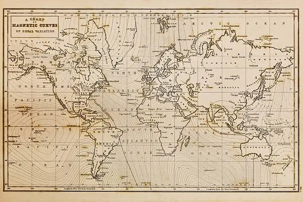 Photo of Old hand drawn vintage world map