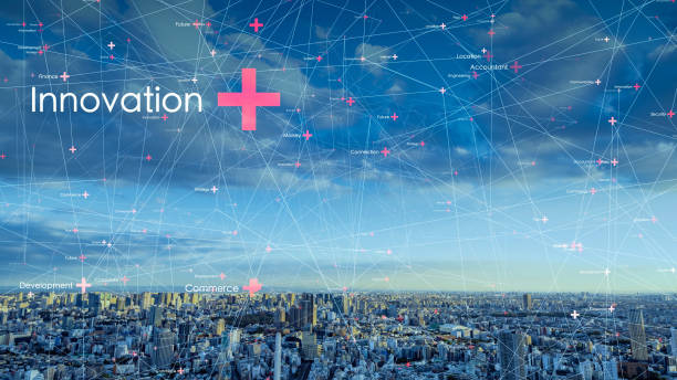 istock Smart city and communication network concept. 5G. LPWA (Low Power Wide Area). Wireless communication. 1210306913