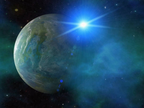 istock white flash of space planet. cosmos sky background 1210307804