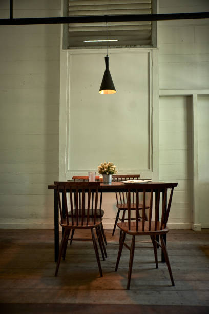 Dining room with old classic elegant furniture