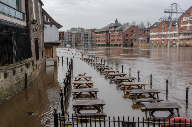 River Ouse flooding in the City of York The river ouse in York flooded ouse river photos stock pictures, royalty-free photos & images