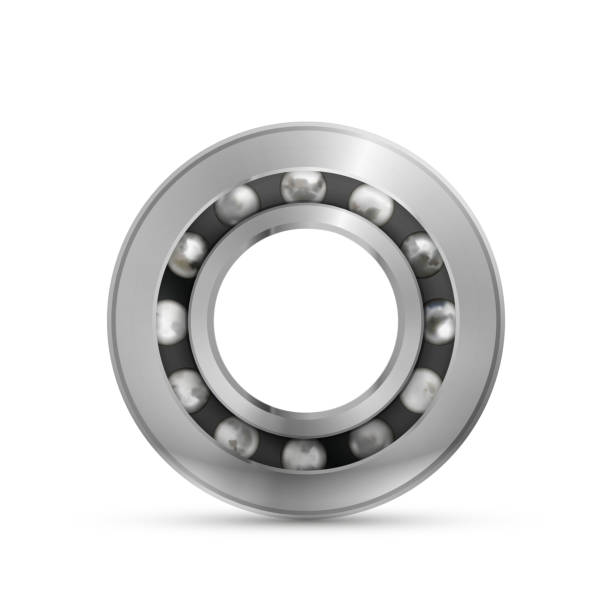 istock Realistic glossy bearing, detailed mechanism on white 1210308947