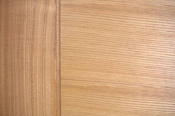 Closeup of wooden door pattern stock photo