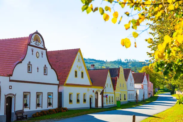 Traditional central european village of Holasovice. Czech Republic