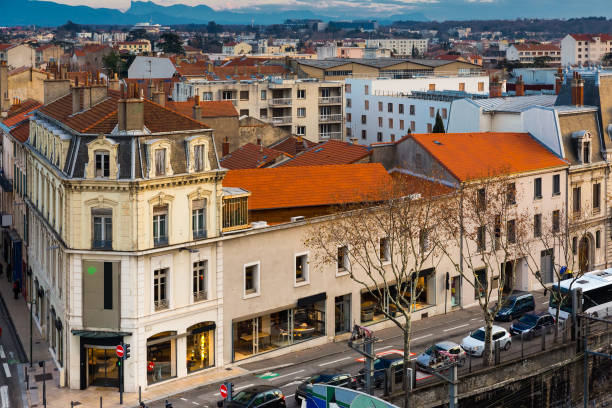 View on roof of houses in Valence in France View on roof of houses in Valence in France outdoors. valence drôme stock pictures, royalty-free photos & images