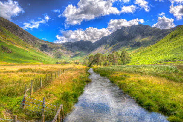 Yorkshire Dales view along the River Wharfe near Grassington.