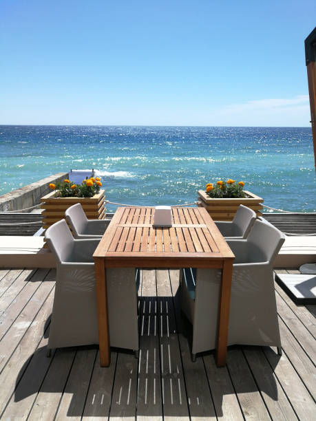 istock Relaxation zone on the coast of public beach 1210315811