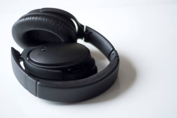 istock Close-up Shot of Wireless Bluetooth Hedphones on White Background 1210316072