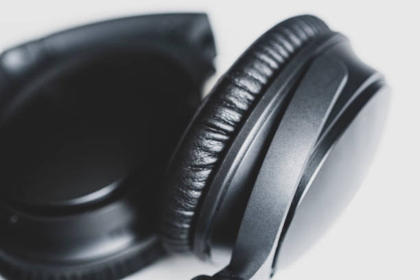 istock Close-up Shot of Wireless Bluetooth Hedphones on White Background 1210316644