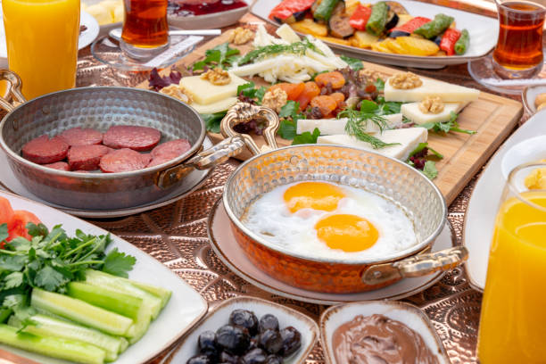 Turkish Breakfast stock photo