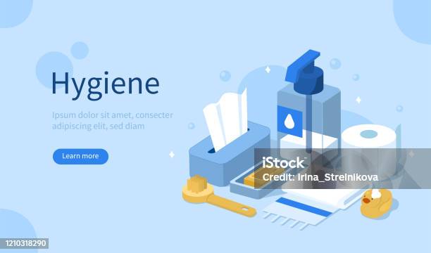 Vetores de Produtos Higiênicos e mais imagens de Higiene - Higiene, Limpar - Atividade Móvel, Projeção isométrica