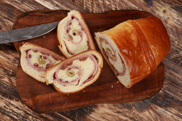 istock Venezuelan Cuisine Ham Olive and Sultanas Bread Cake 1210322689